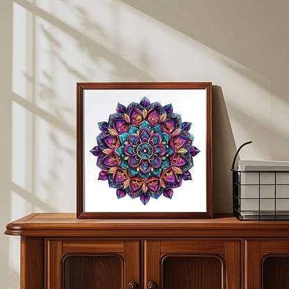 Jiroinlly Wooden Jigsaw Puzzles, Mandela Wooden Puzzles for Adults 200 Pcs, 11.2'' x 11.4'' Luxurious Shaped Wood Puzzle, Beautiful Package, Best Gift for Adults and Kids, Family Game