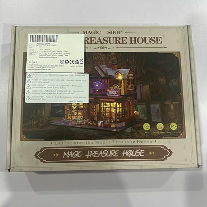 Miniature House Kit, Tiny House Kit with Light, DIY Mini House Building Kits for Adults to Building, Unique Gift for Birthday Christmas, Treasure House