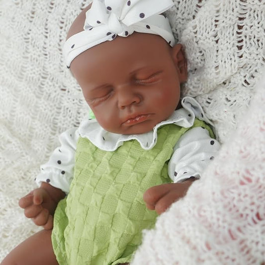 Girl 12.2 Inch, Full Silicone Baby Doll, Realistic Baby Dolls, Realistic Veins & Sleeping Pose, Not Vinyl, Reborn Baby Dolls Silicone Full Body, Gift Set
