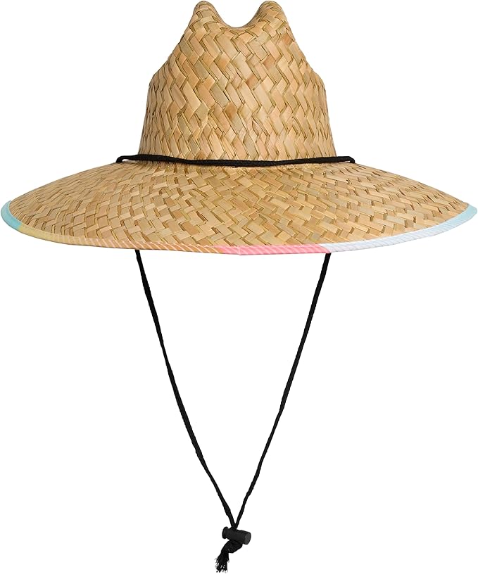 Quiksilver Men's Wide Brim Outdoor Lifeguard Straw Sun Hat