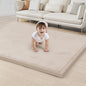 ACOMOPACK Baby Play Mat for Floor 1.3" Thick Memory Foam Play Mat 59"×71" Tummy Time Crawling with Non-Slip Bottom for Living Room,Nursery,Soft Velvet Playpen Mats for Kids,Infants（Beige）