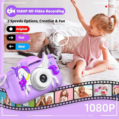 Kids Camera Toy, masterbee Children Camera Toys for Kid Age 3-12, Christmas/Birthday Gifts for Girls, 1080P HD Video Kids Digital Camera, Gift for 3 4 5 6 7 8 9 10 11 12 Year Old Girl