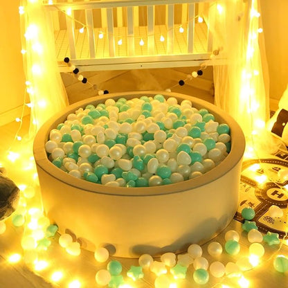 GOGOSO Ball Pit Balls Shapes for Kids - 100 Pieces Crush Proof Stress StarBalls BPA&Phthalate Free Non-Toxic Soft Plastic Ball for Baby Birthday Pool BallPit Accessories