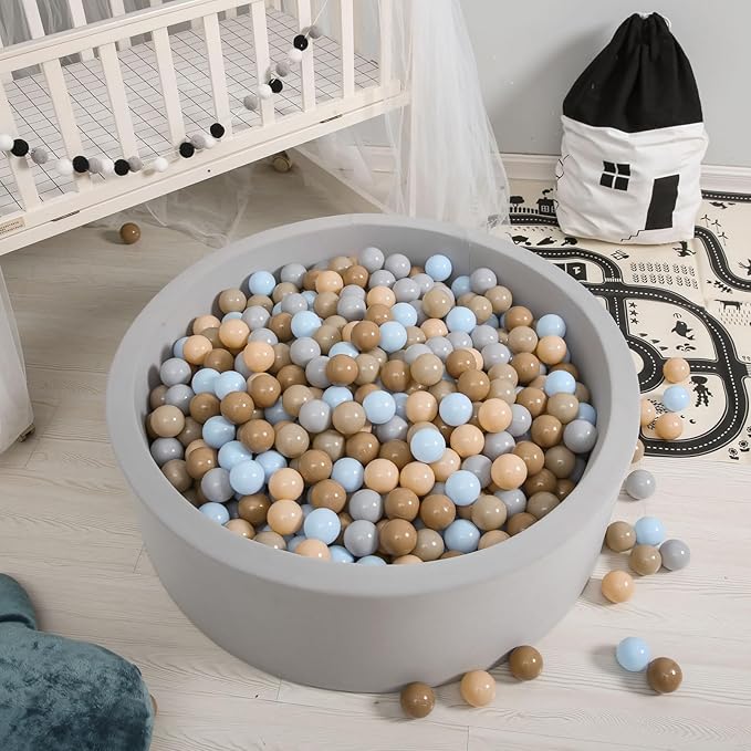 GOGOSO Ball Pits Balls for Toddlers Pack of 50 100 200 Plastics Shape Ball Non-Phthalate Non-BPA Non-Toxic 2.2-Inch Crush Proof Play Balls