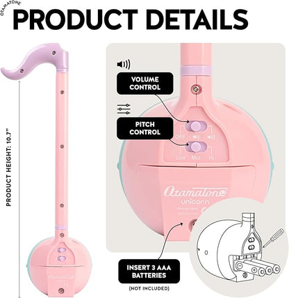 Otamatone Japanese Electronic Musical Instrument Portable Music Synthesizer from Japan by Maywa Denki Studio Award Winning Educational Fun Gift for Children, Teens & Adults - Unicorn