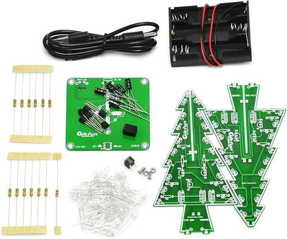 Gikfun Christmas Tree 3D Xmas Tree Led DIY Kits 7 Color Flash Circuit LED EK1697 (Pack of 2)