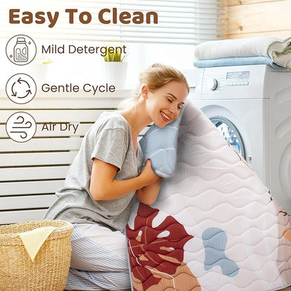 Baby Play Mat, 50x50 Playpen Mat, Thick Soft Foam Playmats for Baby, Foldable and Washable Baby Crawling Mat for Floor(Desert)