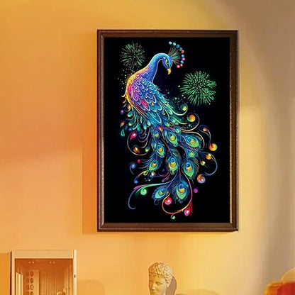 Georgie Porgy Scratch Paper Art Set for Kids Adults Magic Rainbow Scratchboards for DIY Arts and Crafts Kits Christmas Birthday Gift with Scratching Tools Kit (A4-Noctilucent Butterfly + Peacock)