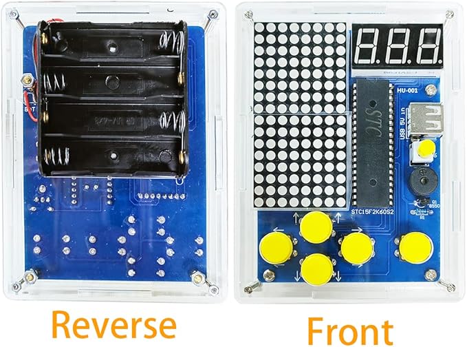 Gikfun Soldering Practice Kit with 4 Retro Games - DIY Electronics Project for STEM Learning, School, Home w/ Acrylic Case EK1987
