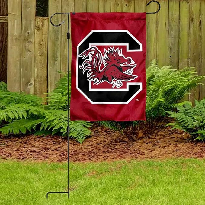 College Flags & Banners Co. South Carolina Gamecocks Garden Banner Flag with Stand Pole Holder