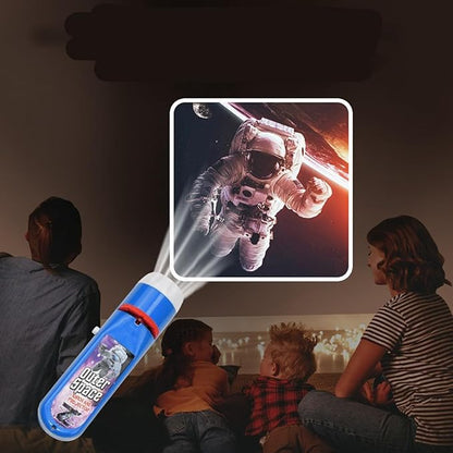 Georgie Porgy Slide Torch Projector Toys Flashlight for Kids Educational Solar System Planet Toys Science Set Wall Ceiling Tents Dino Night Lamp Gifts for Boys Girls (Outer Space + Dinosaur)