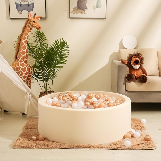 Realhaha Ball Pit Balls 50 100 200 500 Play Balls Plastic Balls for Baby Girls Toddlers Kids Play Tent Pool Playhouse Playpen Party Decoration