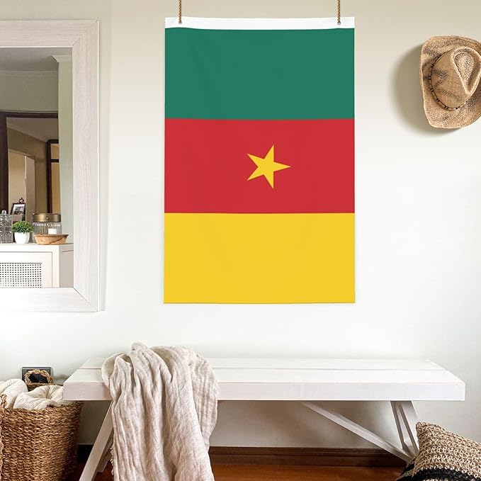 Cameroon Cameroonian Flag Garden Yard House 2x3 ft Flags Double Sided Print Banner Indoor Outdoor Party Home Decorations for Boat Dorm House Balcony