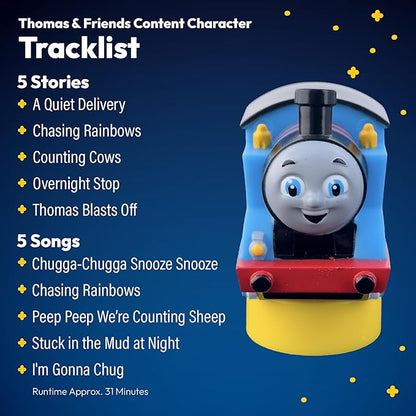 Kids Book Projector – 5 Thomas & Friends and 5 Classic Read-Aloud Stories, 10 Songs & Night Light & Soothing Dream Music | Children Ages 3+ Storytime Projector for Kids & Toddler | Toys, Owl & Thomas