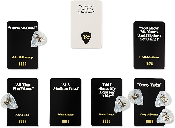 Hootenanny Games Verses Music Card Games for Adults & Teens | Match Top Songs with Petty Moments at Game Night & Parties | 3-6 Players, Ages 14+