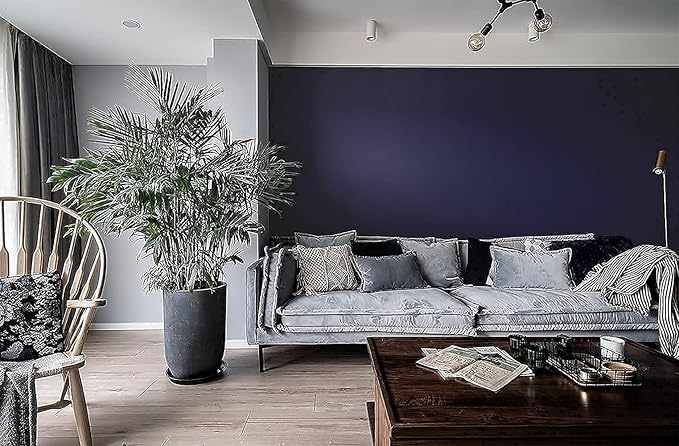 Dimoon 118''x17.7'' Blue Peel and Stick Wallpaper Contact Paper Modern Self Adhesive Wall Paper Removable Renter Friendly Textured Solid Color Shelf Cabinet Vinyl Roll (118''x17.7'',Tibetan Blue)