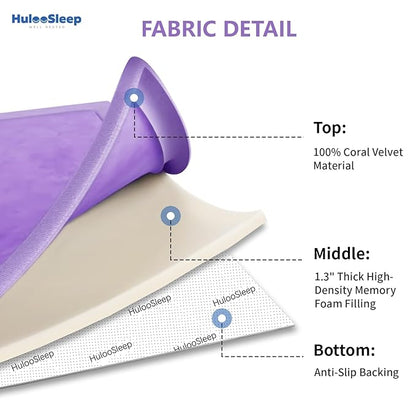 Baby Play Mat for Floor,1.3" Thick Memory foam Tummy Time Mat for Toddlers,Infants,kids,Water-Repellent Soft Nursery Rug,Extra Large Non Slip for Crawling&Yoga,Tatami Style for Living Room(Lavender)