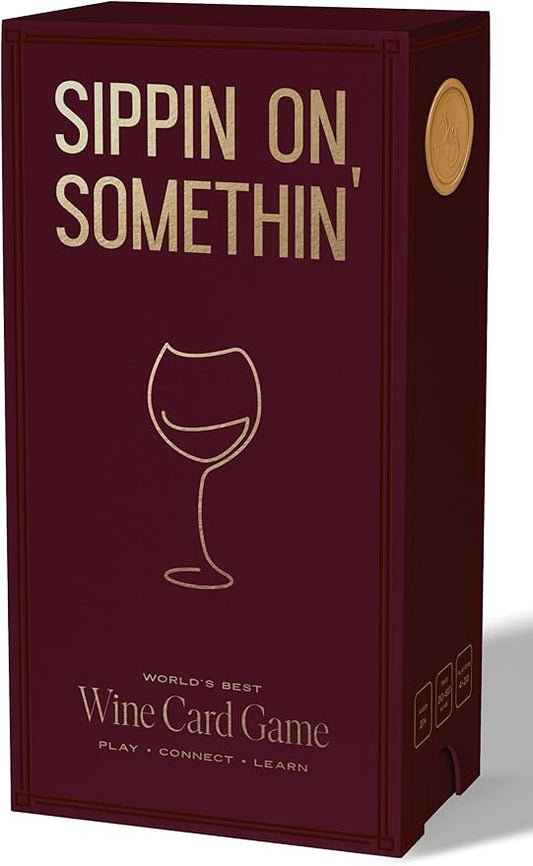Sippin on Somethin' - Social Card Game for Trivia, Knowledge, and Learning About Wine, Have Fun and Foster Connection - Ideal for 4 to 20 Players