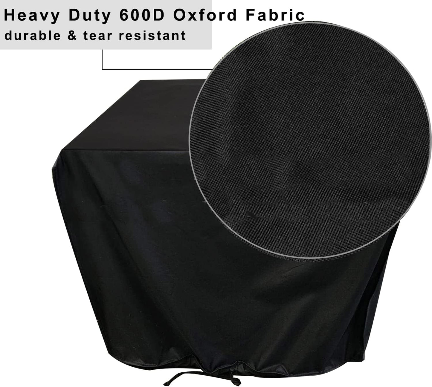 Fire Pit Cover Patio Cover Square 600D Heavy Duty Fire Pit Covers 32x32x24 Inch Outdoor FirePit Covers for 28 29 30 31 Inch Square Fire Pit