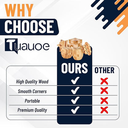 Wooden Brain Teaser Puzzles, 12pcs 3D Brain Teasers for Adults Teens Kids, Logic Mind Puzzle Box Lock Toy Removing Assembling 3D Small Puzzle Gift Set, Small 3D Unique IQ Hand Puzzles