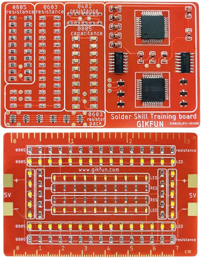 Gikfun Advanced DIY SMD/SMT Soldering Practice Kit - Electronics Engineer Student Skill Training Board with Components EK2165