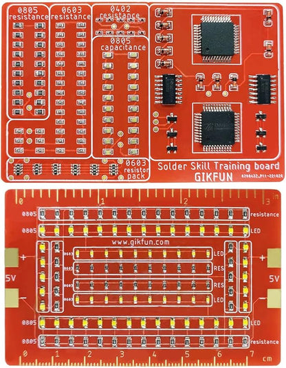 Gikfun Advanced DIY SMD/SMT Soldering Practice Kit - Electronics Engineer Student Skill Training Board with Components EK2165