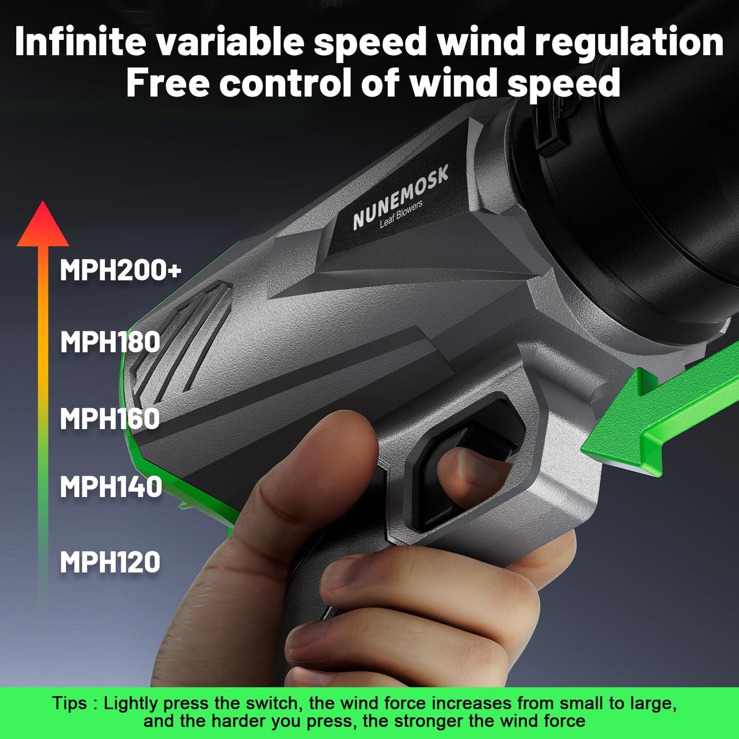 Leaf Blower Cordless, Mini Handheld Leaf Blower with 2 X 4.0Ah Batteries & 1 Hour Fast Charger, 600,000 RPM, Lightweight Leaf Blowers for Patio Cleaning, Lawn Care, Blowing Fallen Leaves and Dust