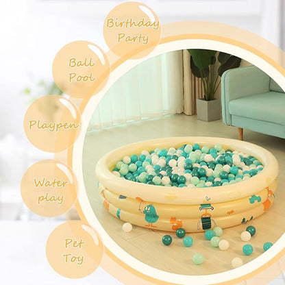 Realhaha Ball Pit Balls 50 100 200 500 Play Balls Plastic Balls for Baby Girls Toddlers Kids Play Tent Pool Playhouse Playpen Party Decoration