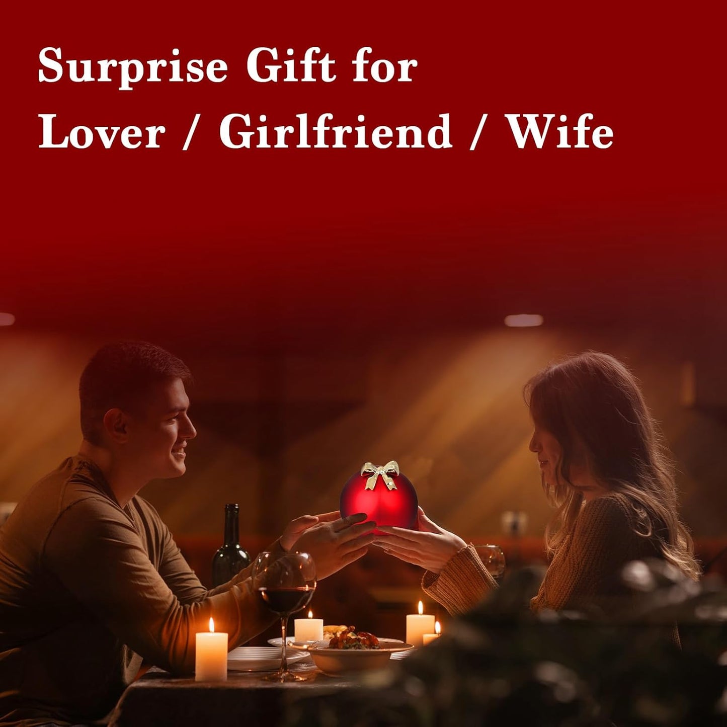 Preserved Red Real Rose-Eternal Flowers Rose Gifts for Mom Grandma Wife Girlfriend on Mothers Day Birthday Valentines Christmas Anniversary Romantic Gifts for Her with I Love You Romantic Gift (Red)