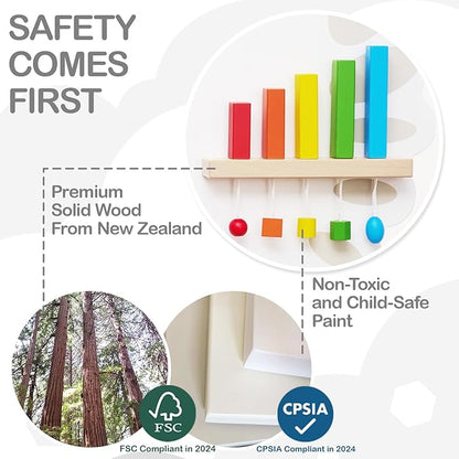 Monläurd® Montessori Owl Busy Board - Sensory Wall Panel for Toddlers, Wooden Activity Board for Kids 6M+, Montessori Educational Toys for Baby Learning, Playroom & Daycare Furniture