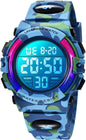 Kids Watch,Boys Watch for 3-15 Year Old Boys,Digital Sport Outdoor Multifunctional Chronograph LED 50 M Waterproof Alarm Calendar Analog Watch for Children with Silicone Band,Kids Gift