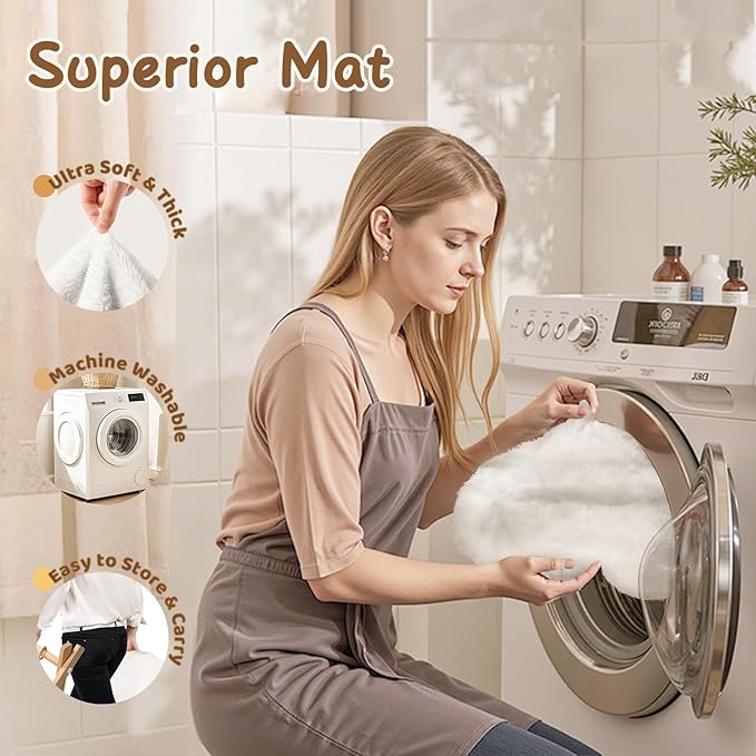 Wooden Baby Play Gym with Activity Mat, Foldable Baby Gym Frame with Hanging Sensory Toys for Newborn Baby