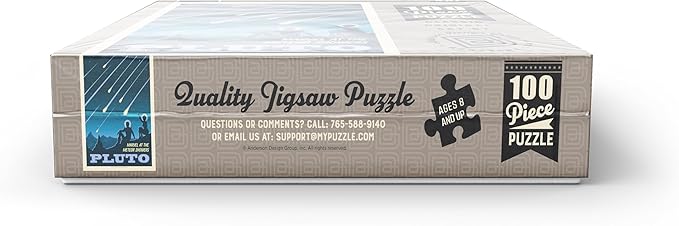 MyPuzzle Pluto: Meteor Showers, Vintage Poster - Premium 100 Piece Jigsaw Puzzle for Adults