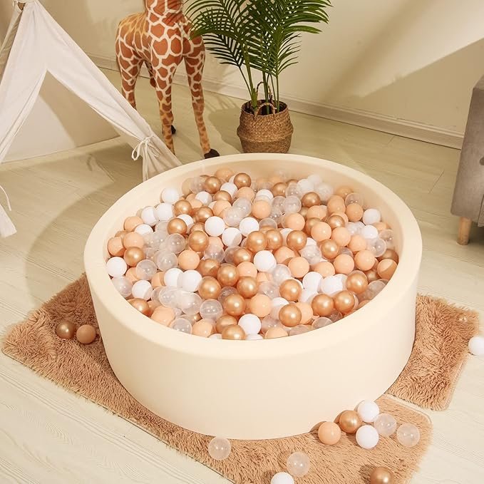Realhaha Ball Pit Balls 50 100 200 500 Play Balls Plastic Balls for Baby Girls Toddlers Kids Play Tent Pool Playhouse Playpen Party Decoration