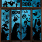 Joy Bang Halloween Window Clings Decor for Halloween Decorations, Large Scary Window Silhouette Stickers Decals Spooky Monster Zombie Clings for Party Decorations Indoor