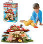 Peaceable Kingdom Giant Floor Puzzles with Uniquely Fun Shaped Pieces for Kids Ages 3+ Gifts for Girls and Boys - Mushroom House