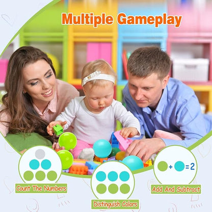 Vanland Ball Pit Balls for Baby and Toddler Phthalate Free BPA Free Crush Proof Plastic - Multicolored Pit Balls in Reusable Play Toys for Kids with Storage Bag