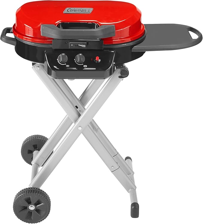 Coleman RoadTrip 225 Portable Propane Grill, 2-Burner Gas Grill with Matchless Ignition & Adjustable Temperature Control, 11,000 BTUs of Power for Grilling, Tailgating, Camping, BBQ, & More