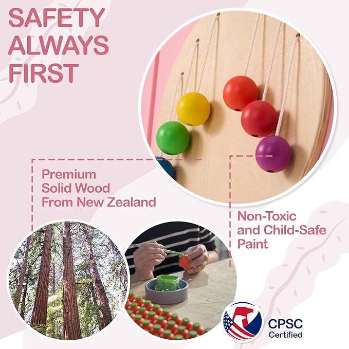 Monläurd® Hippo Montessori Busy Board, Sensory Board, Educational Toys, Sensory Wall Panel, Wall Toys, Daycare Furniture, Playroom Furniture, Learning Toys, Boys and Girls 6 M+