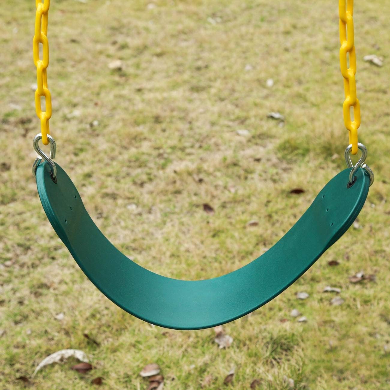 Sunnyglade 6 PCS Swings Seats Heavy Duty with 66" Chain, Playground Swing Set Accessories Replacement with Snap Hooks, Support 250lb (6, Green)