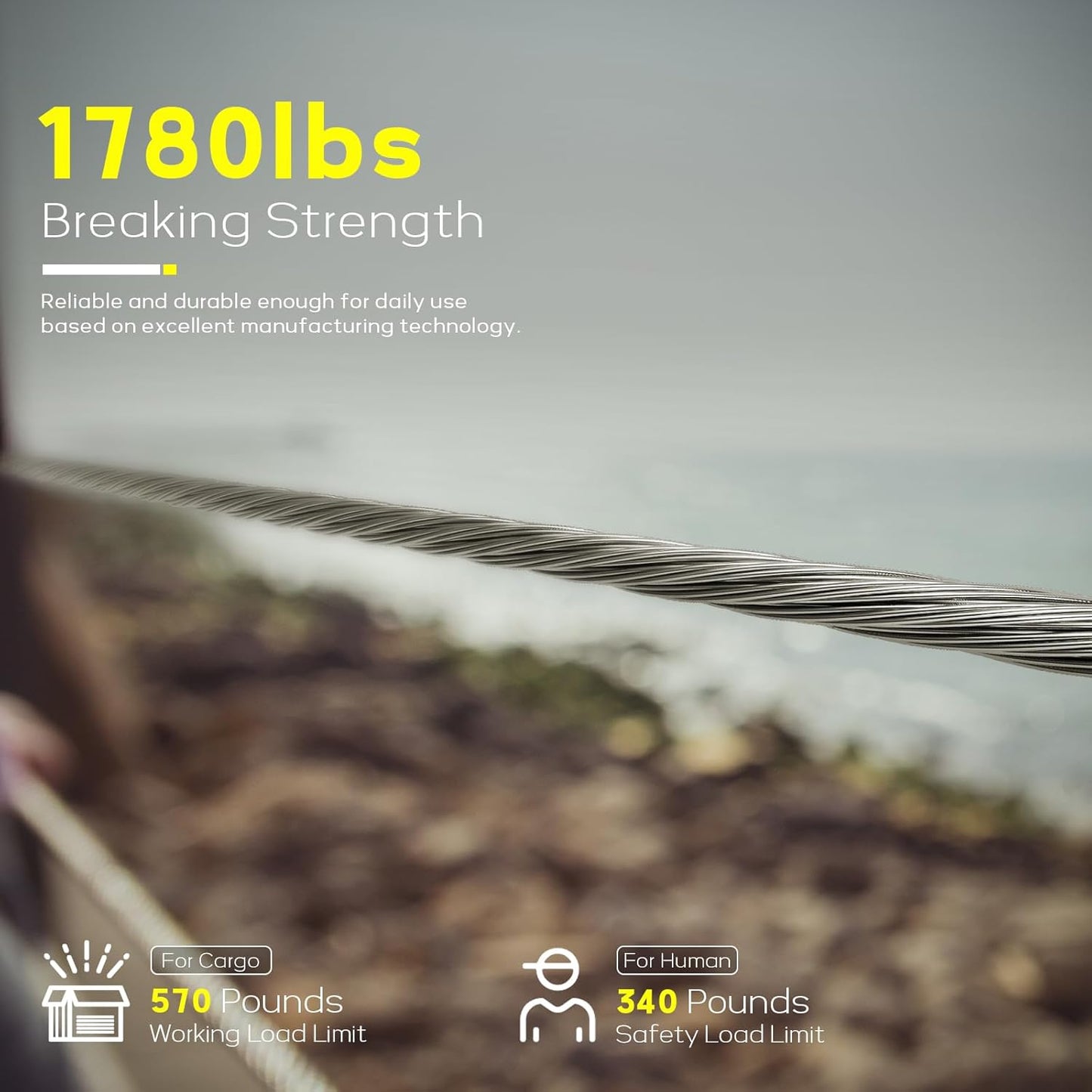 600FT 1/8" T316 Stainless Steel Cable, Wire Rope Aircraft Cable for Deck Cable Railing Kit and DIY Balustrades, 7x7 Strands Construction, Comes with a Cutter