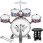 Toddlers Drum Set Kids Jazz Band Rock Kit for 3-5 Years Old Perfect Birthday Xmas Gift - Early Learning Musical Toy Set with Easy Assembly