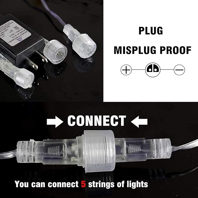 Dazzle Bright 864 LED Christmas Light, Meteor Shower Rain Lights 11.8 Inch 24 Tubes, Waterproof Plug in Falling Rain Lights Decorations for Xmas Tree Yard Party (Warm White)