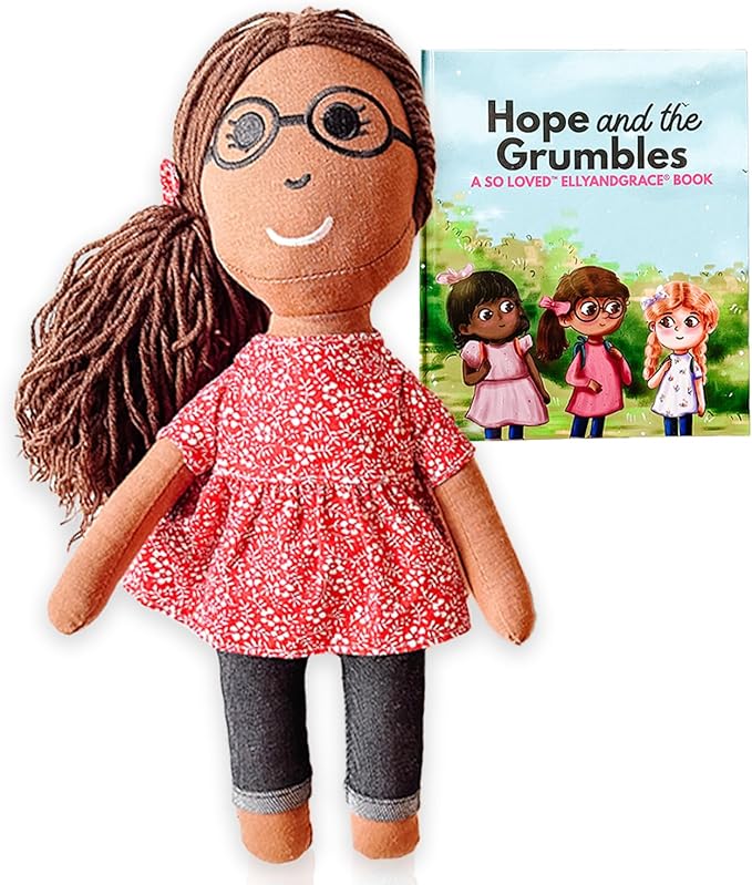 Elly & Grace Bible Stories for Kids, So Loved Collection: Book and Doll Set Teaching Christian Toddlers Faith Lessons, Great Baby Baptism Gifts for Girls (Hope Doll)