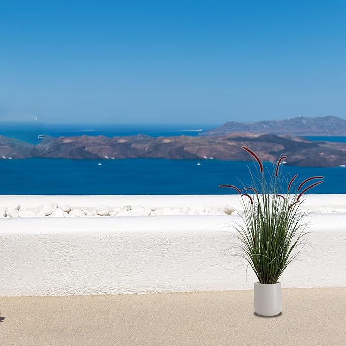 Artificial Plant 47in(2pack) Tall Artificial Grass Plant,Faux Plants Indoor Home Decorative Artificial Plants & Flowers in Pot Fake Plant, House Plant Indoor