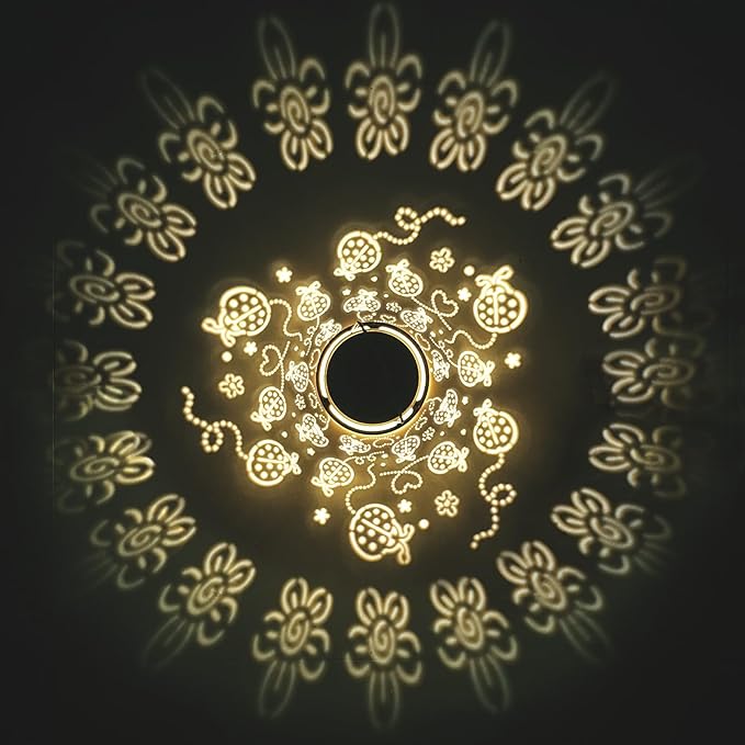 Solar Lanterns Outdoor Waterproof Ladybug Garden Decor, Hanging Metal Lights for Yard, Patio, Backyard, Porch, Fence, Ideal Gift for Women, Mom, Grandma, Birthday & Mother’s Day