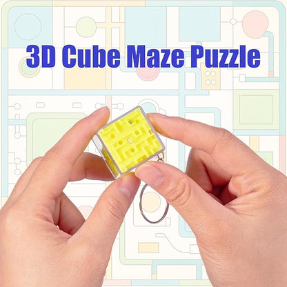 100 Pcs Maze Puzzle Toy Gift 3D Cube Box Mini Maze Christmas Puzzles Game for Adults Birthday Party Favors Stocking Stuffers for Kids