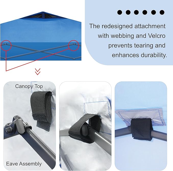 CROWN SHADES 10x10 Pop Up Canopy Tent - Patented Center Lock One Push Instant Outdoor Canopy Beach Tent with STO-N-Go Bag 8 Stakes & 4 Sand Bags，Cyan Blue