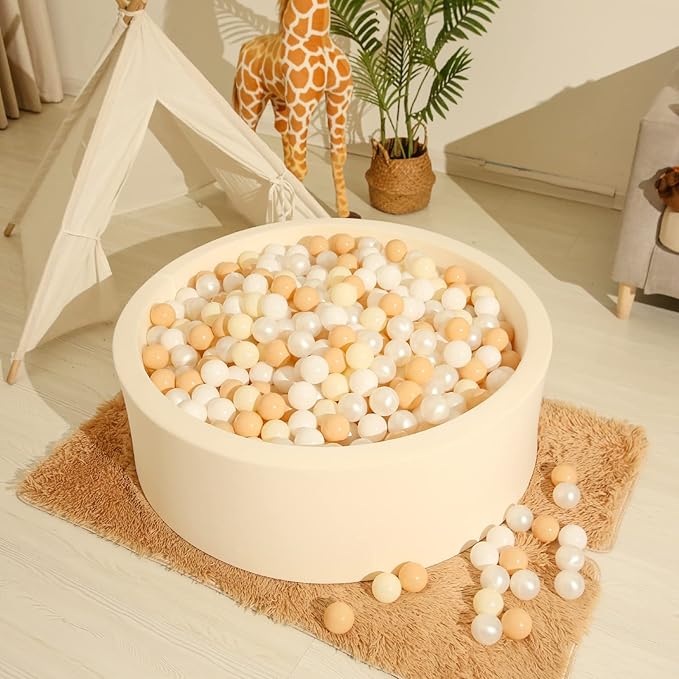 Realhaha Ball Pit Balls 50 100 200 500 Play Balls Plastic Balls for Baby Girls Toddlers Kids Play Tent Pool Playhouse Playpen Party Decoration