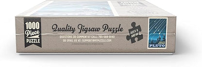 MyPuzzle Pluto: Meteor Showers, Vintage Poster - Premium 1000 Piece Jigsaw Puzzle for Adults